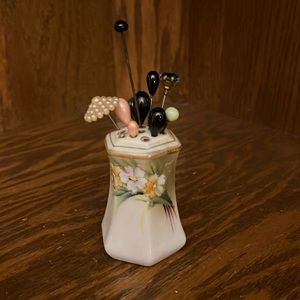 Antique Nippon Hand Painted Hat Pin Holder. Circa: 1930’s